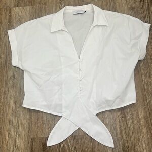 Stylish Cropped Button-Down Top